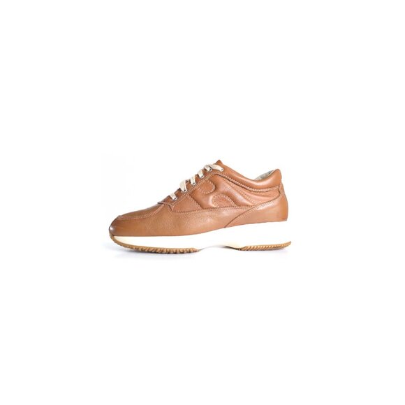 Hogan Interactive Sneakers Womens Size 10 Brown Leather